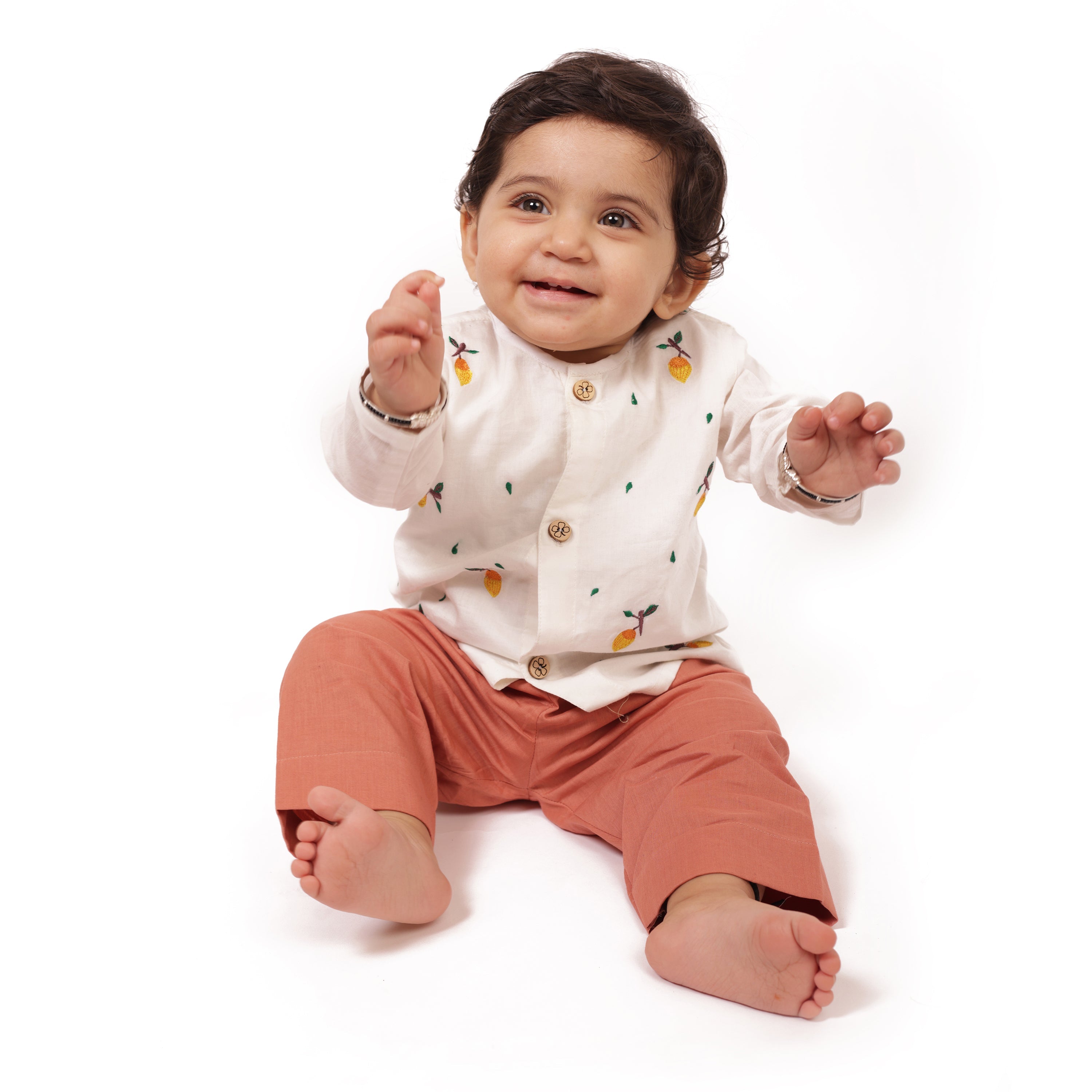 Mango - Organic Cotton Full Sleeves Jhabla Set
