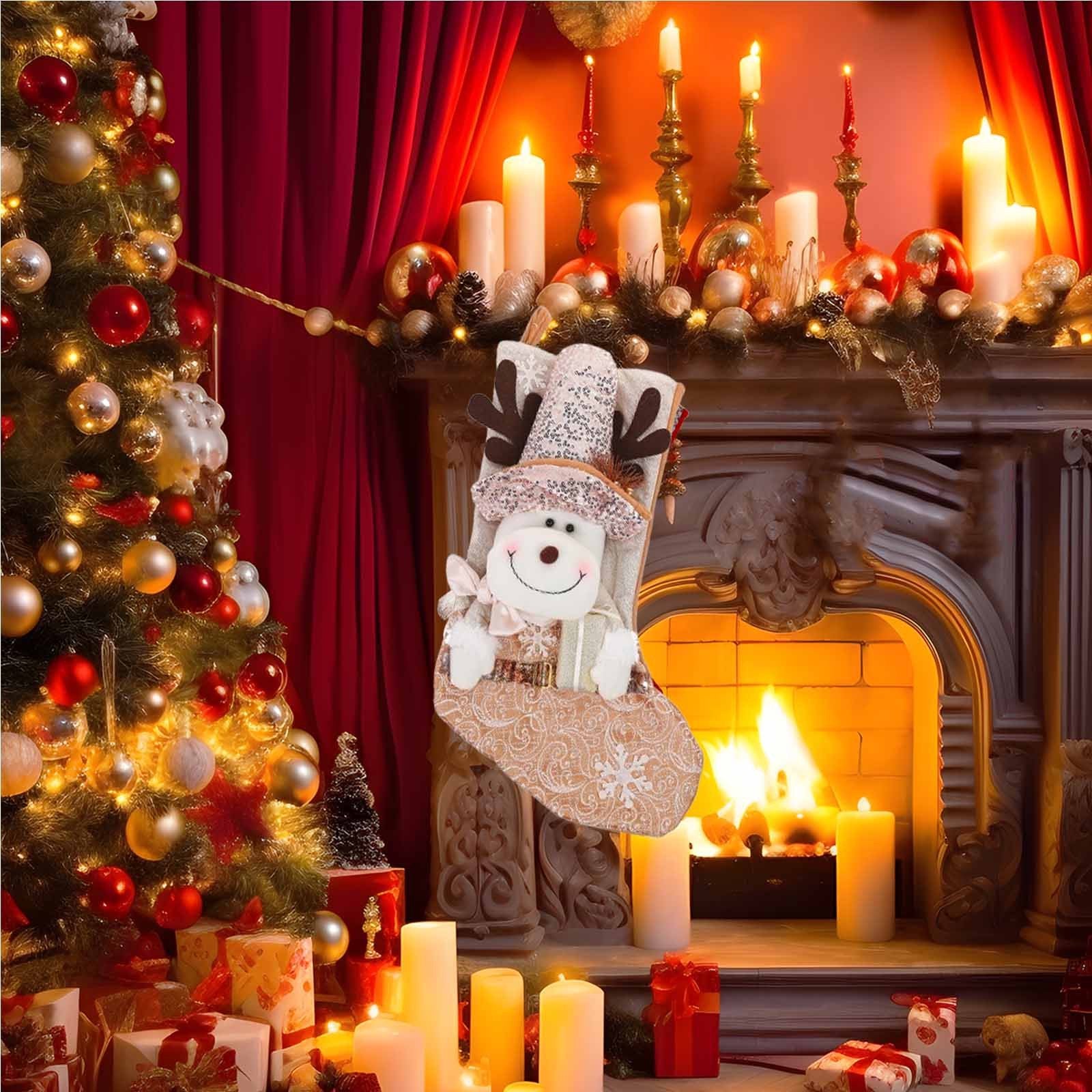 Blush & Gold Wonderland Stocking - Reindeer