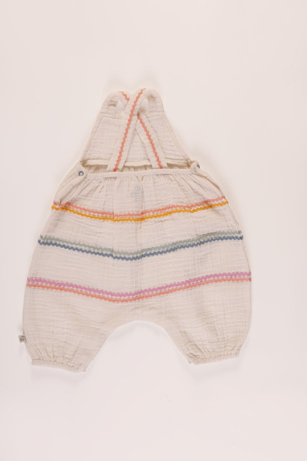 Baby double cloth colourful lace Jumpsuit