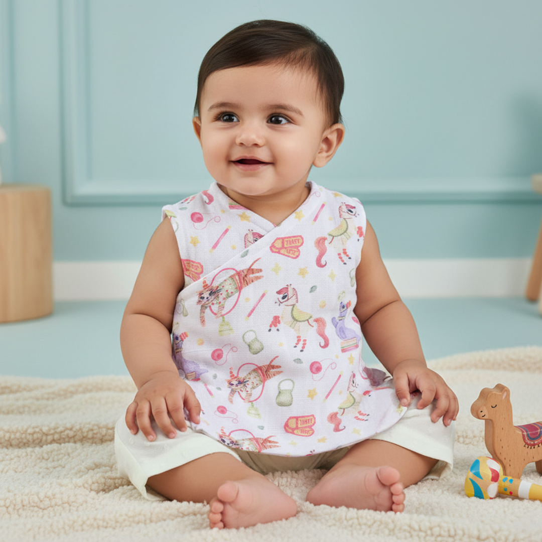 Muslin Printed Jabla - Circus Crew