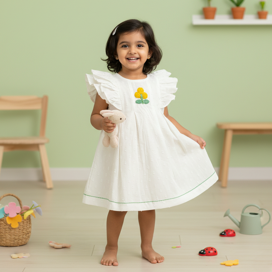 White Iris Dress - Marigold