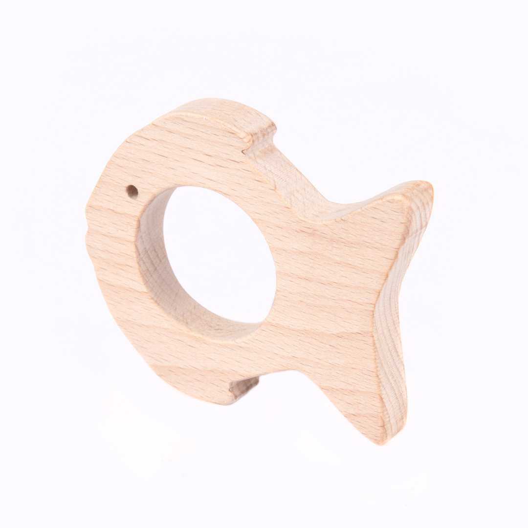 Wooden Fish Teether - Beech Wood