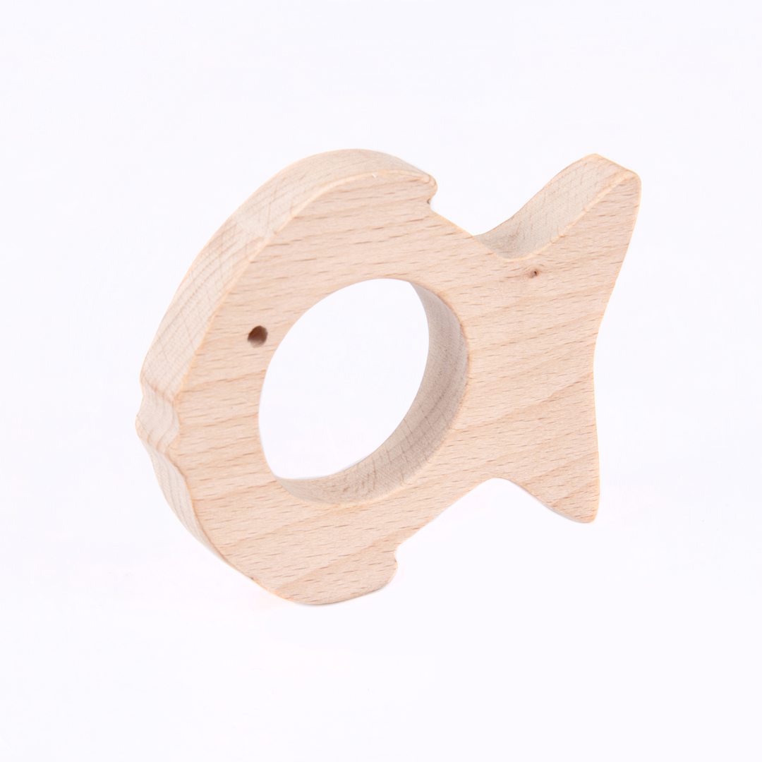 Wooden Fish Teether - Beech Wood