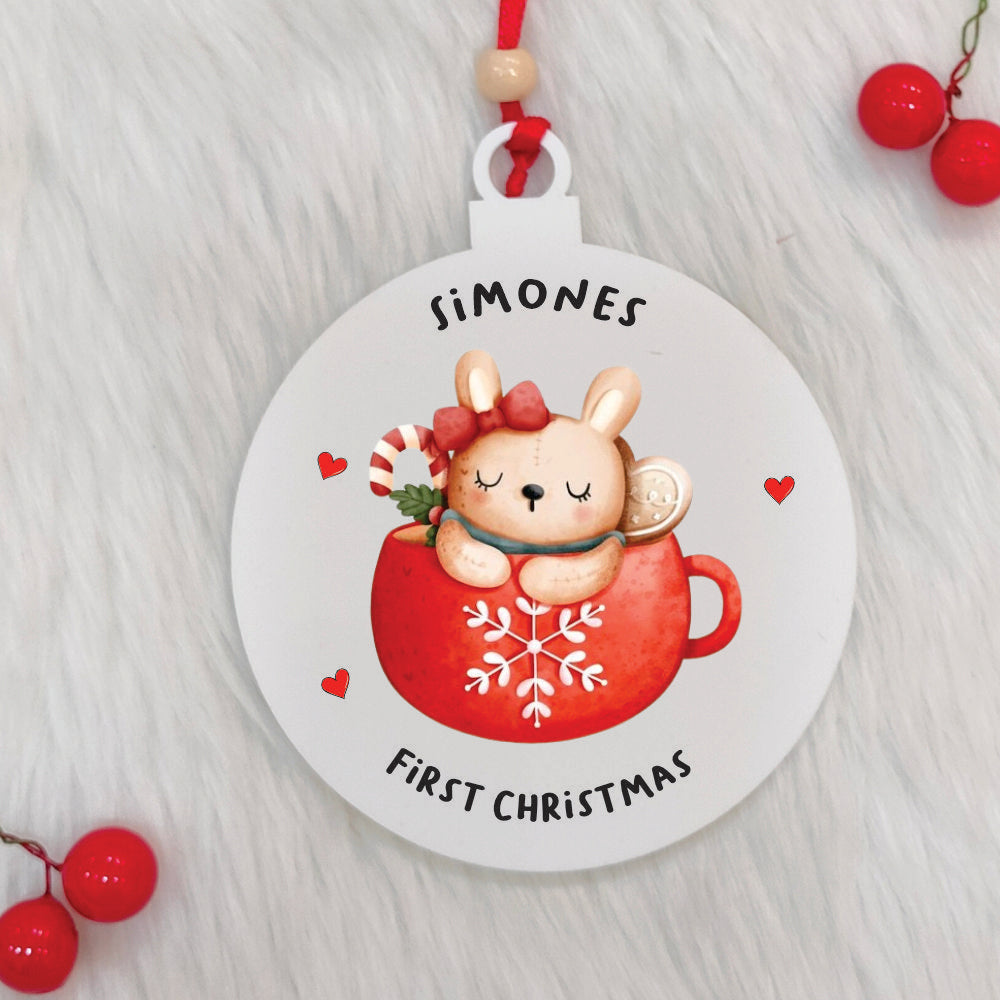 Teddy’s Hot Cocoa Hug Ornament