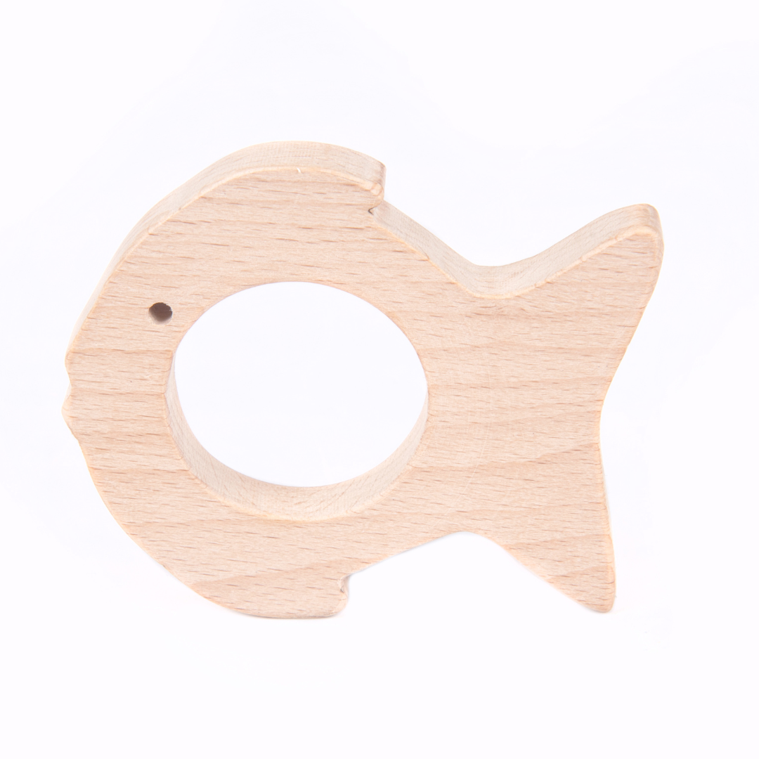 Wooden Fish Teether - Beech Wood