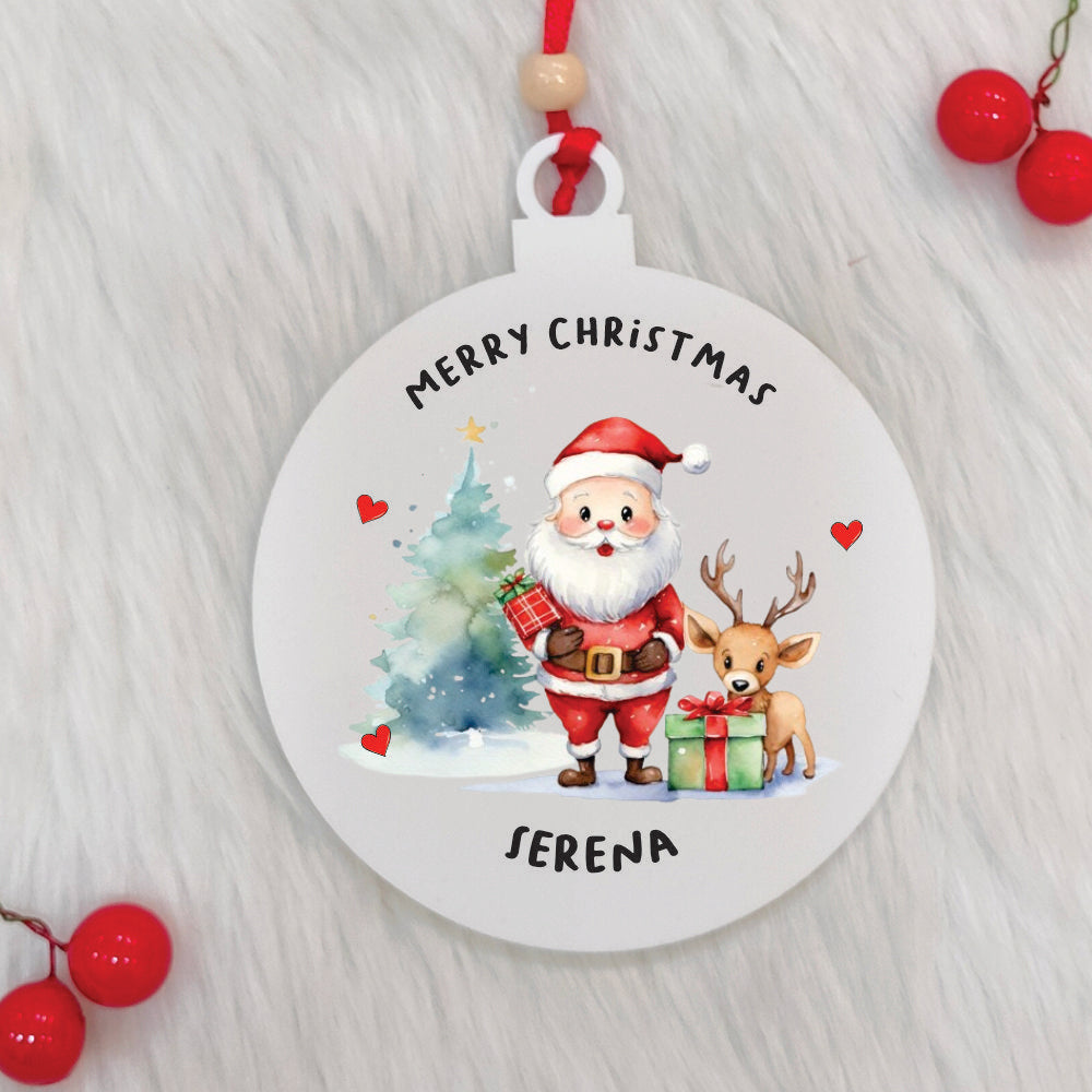 Happy Santa Ornament