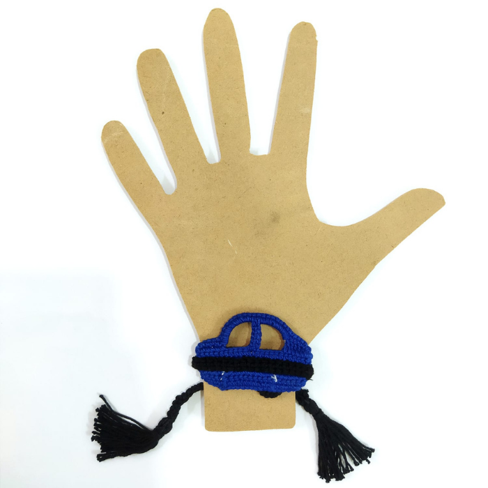 Car Crochet Band Blue - Adorably Handcrafted Happy Threads