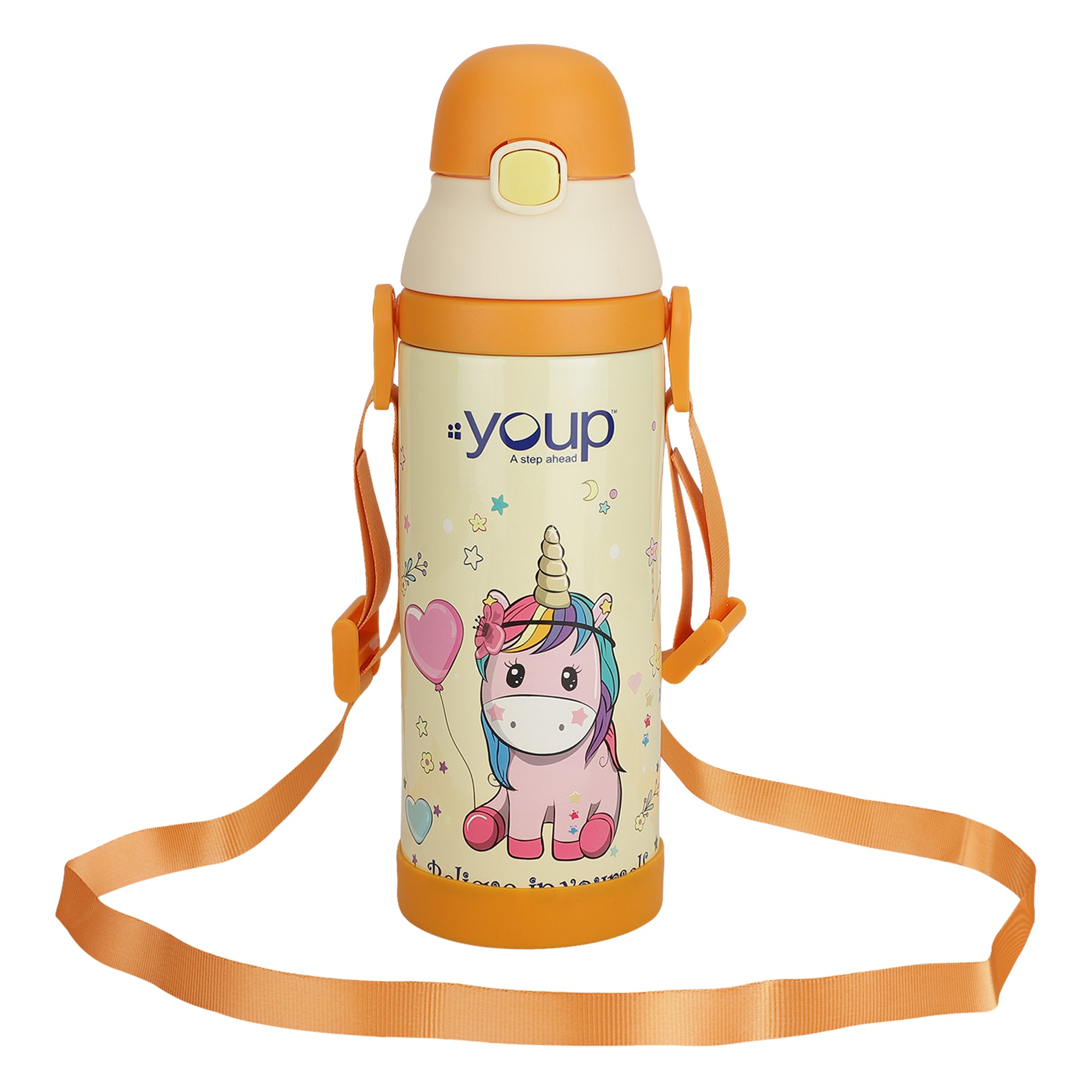 Stainless Steel Unicorn Theme Kids Insulated Sipper Bottle Winner - 500 Ml