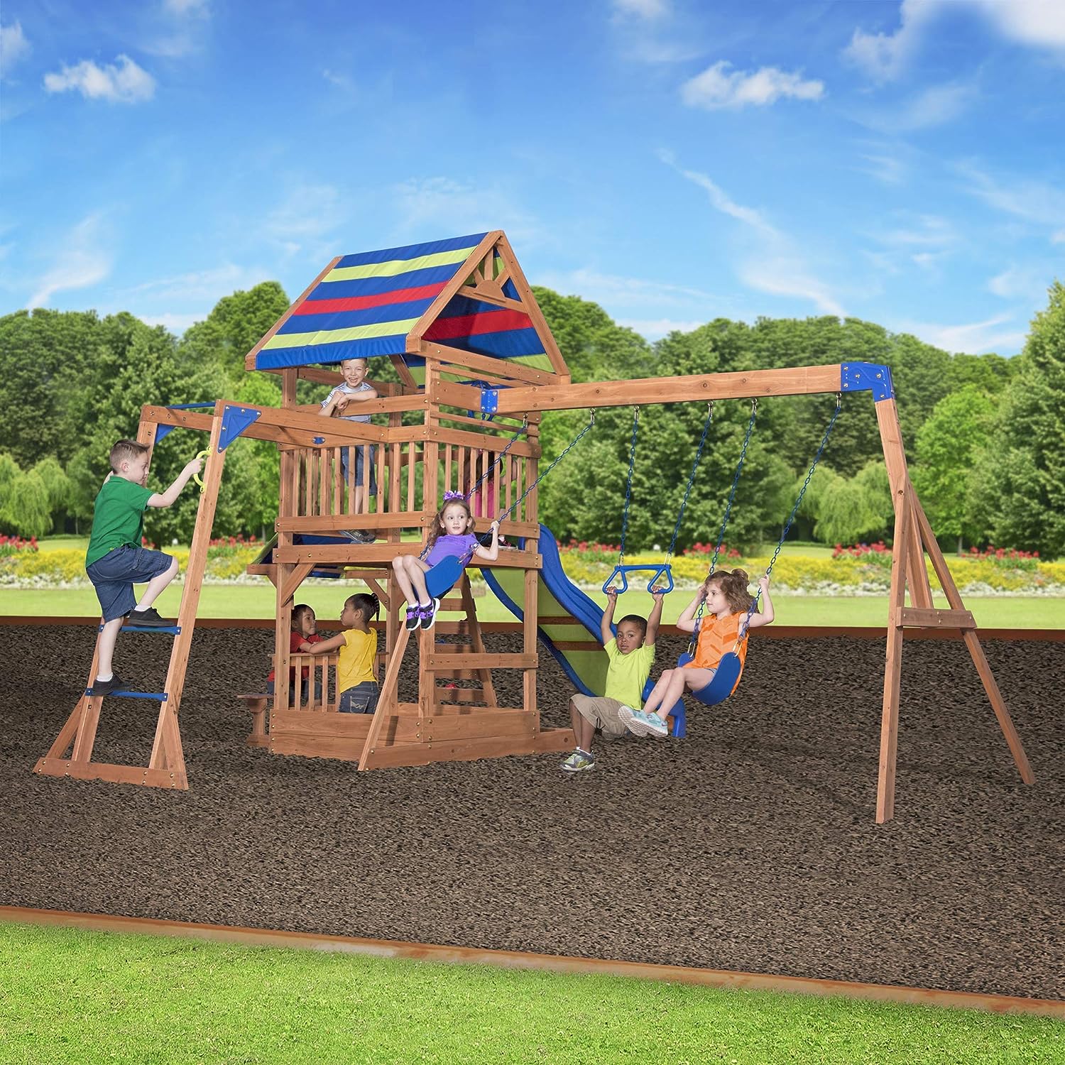 Northbrook Play Tower - Swings