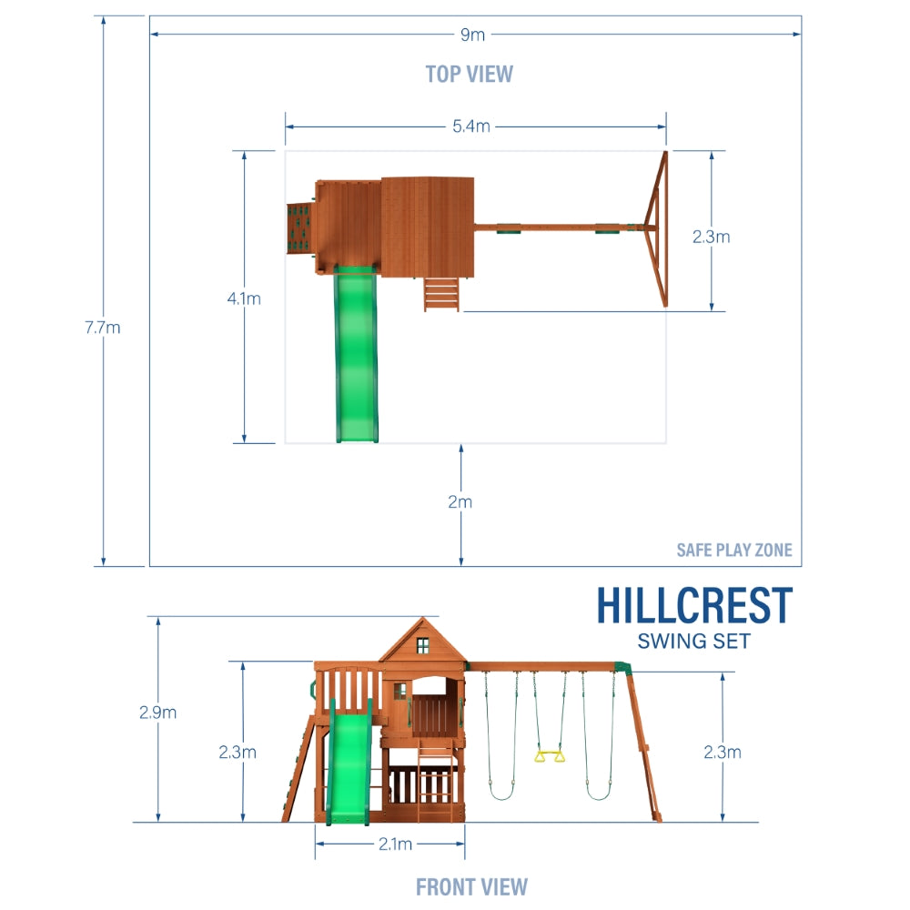 Hill Crest Play Tower - Swings