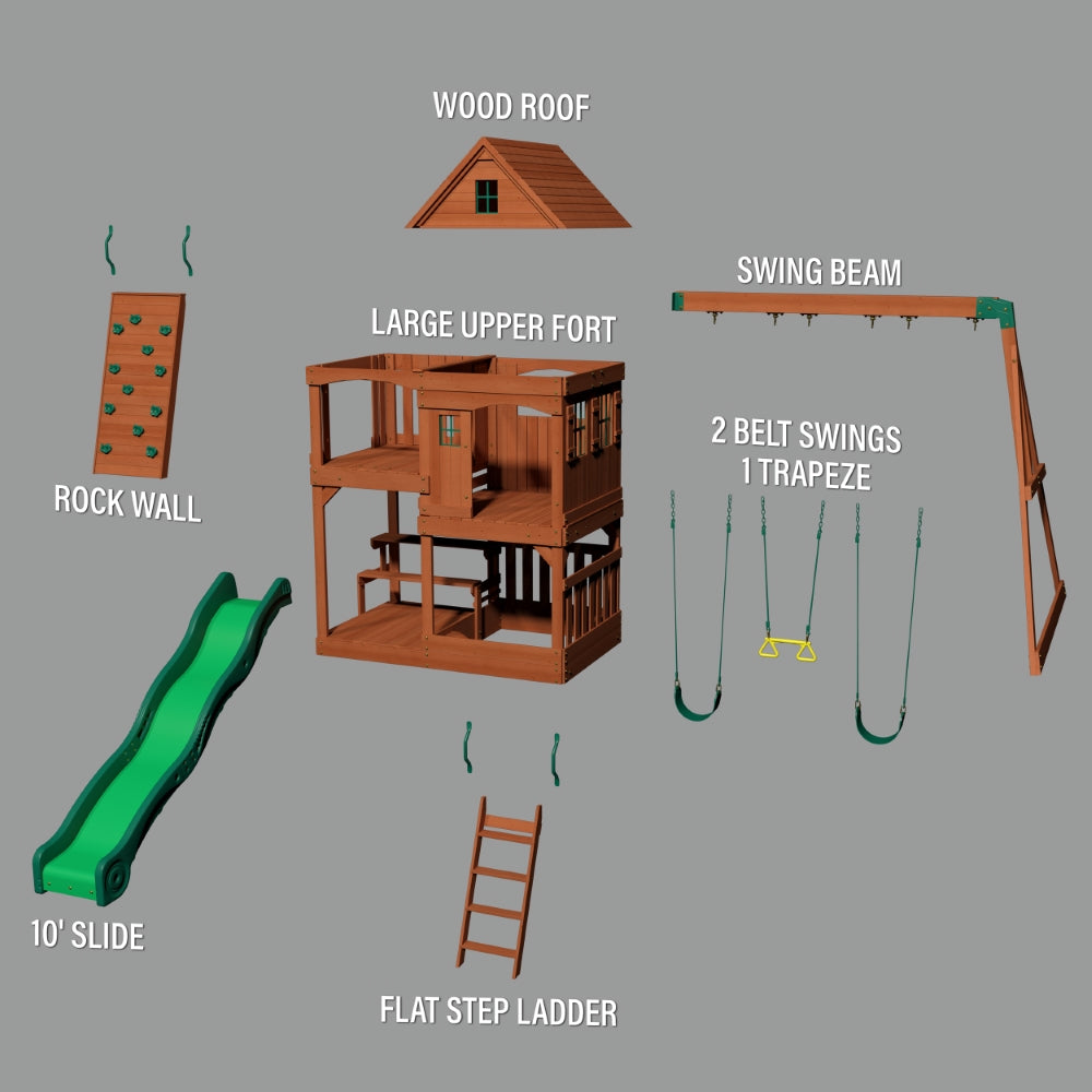 Hill Crest Play Tower - Swings