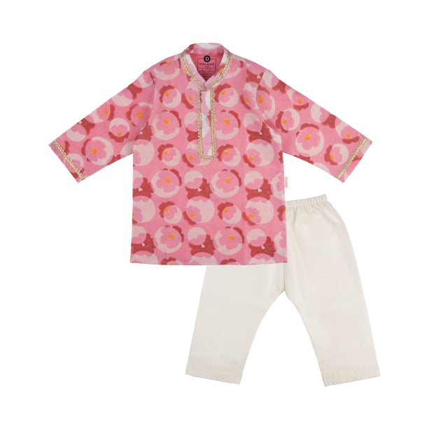 Chanderi Kurta Pyjama Set - Flowering Circles
