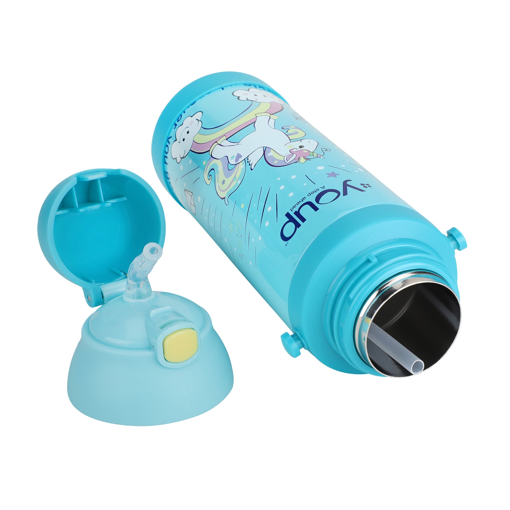 Stainless Steel Unicorn Theme Kids Insulated Sipper Bottle Winner - 500 Ml