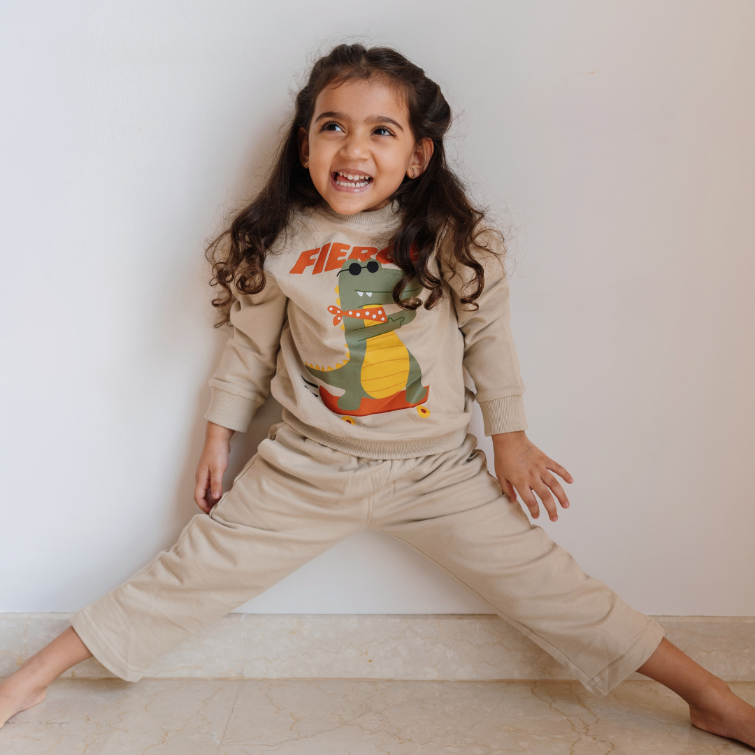 Cleo the Crocodile French Terry Tracksuit Set
