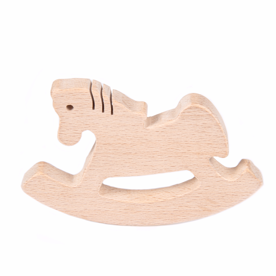 Wooden Horse Teether - Beech Wood