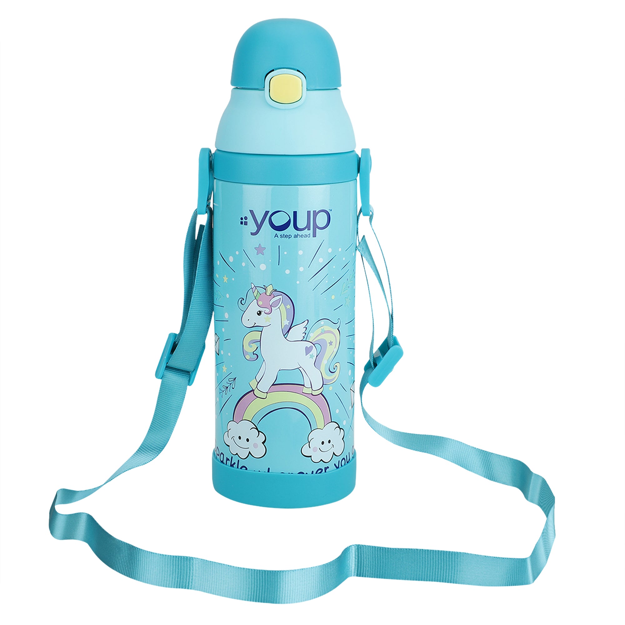 Stainless Steel Unicorn Theme Kids Insulated Sipper Bottle Winner - 500 Ml