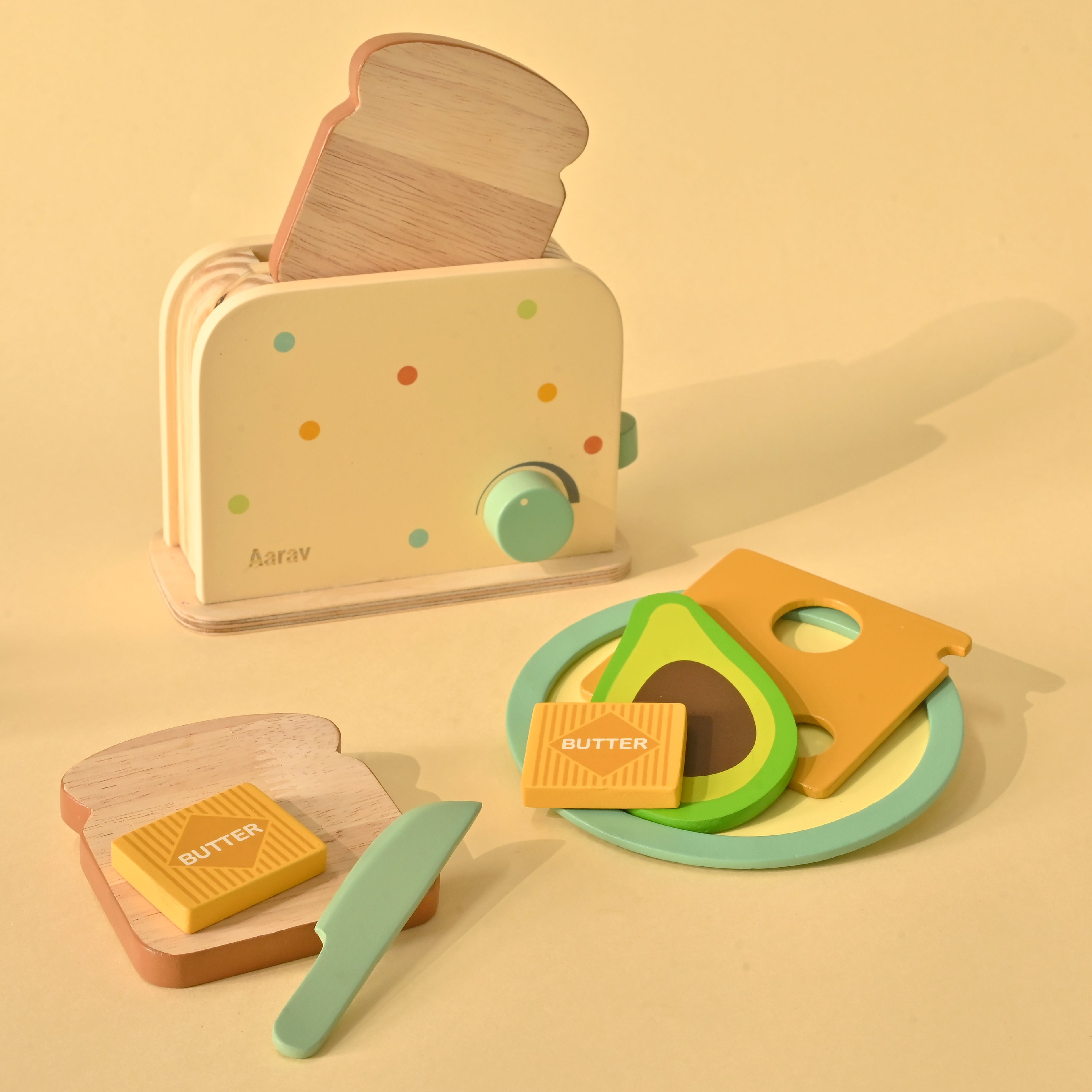 Roasty Toasty Wooden Toaster Kitchen Set Toddler