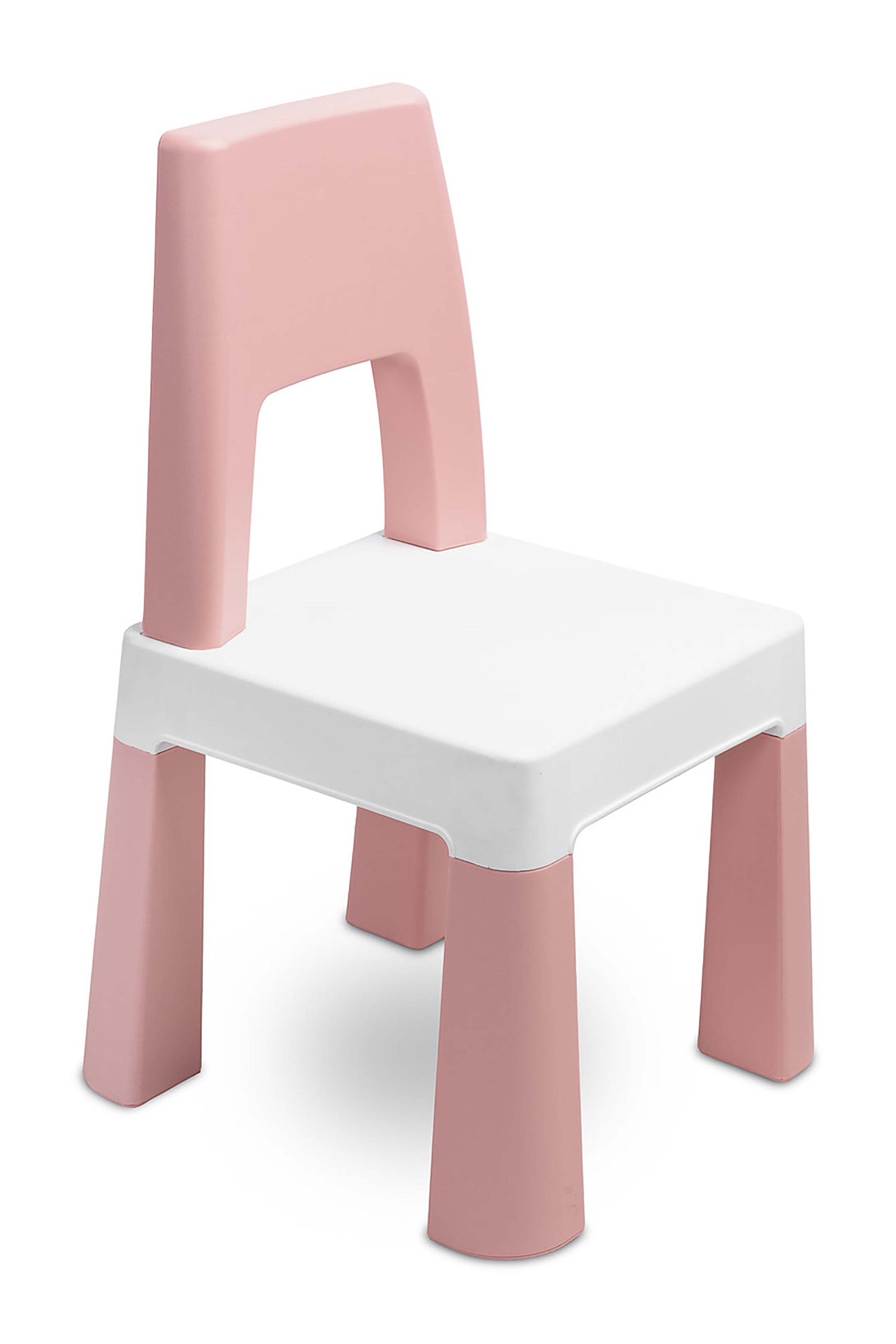 Learning Chair for Kids - Pastel pink and white