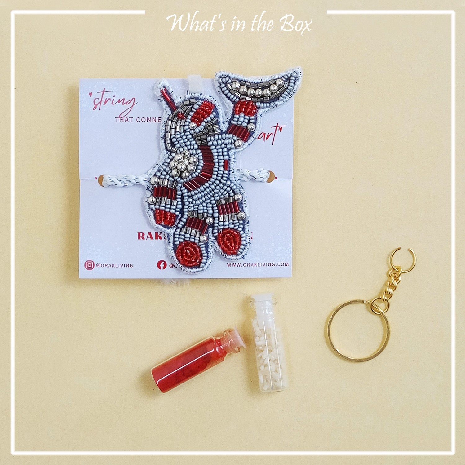 Astranaut Beaded Rakhi - Converts To Key Charm