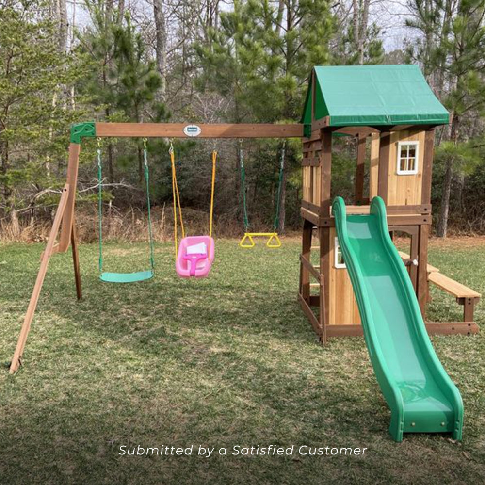 Lakewood Play Tower with Swings and Slide