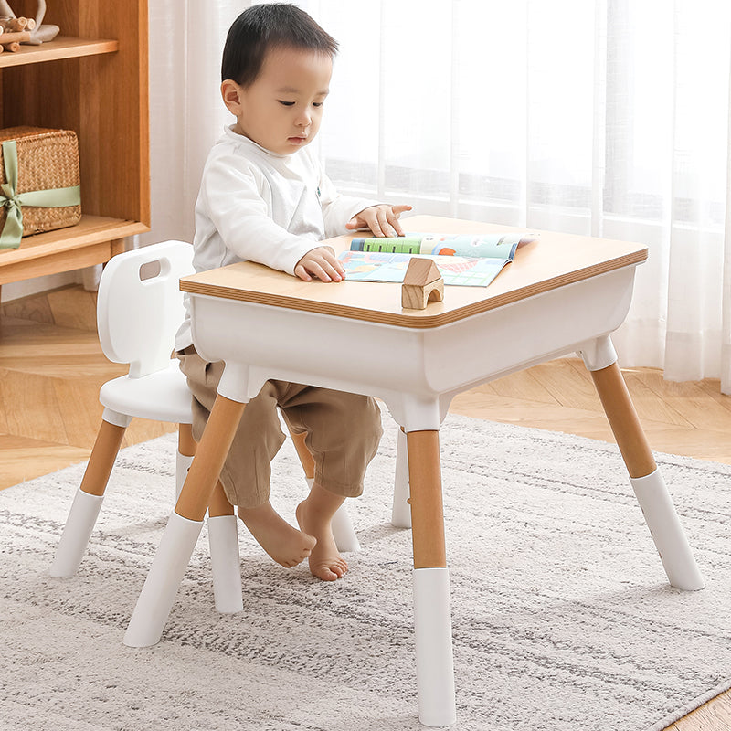 Multipurpose Study table with wooden top and 2 pen holders and 1 Chair