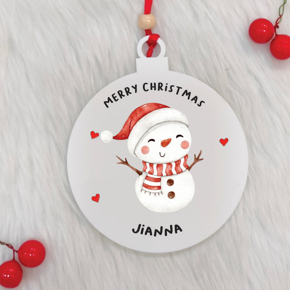 Merry Snowman Ornament