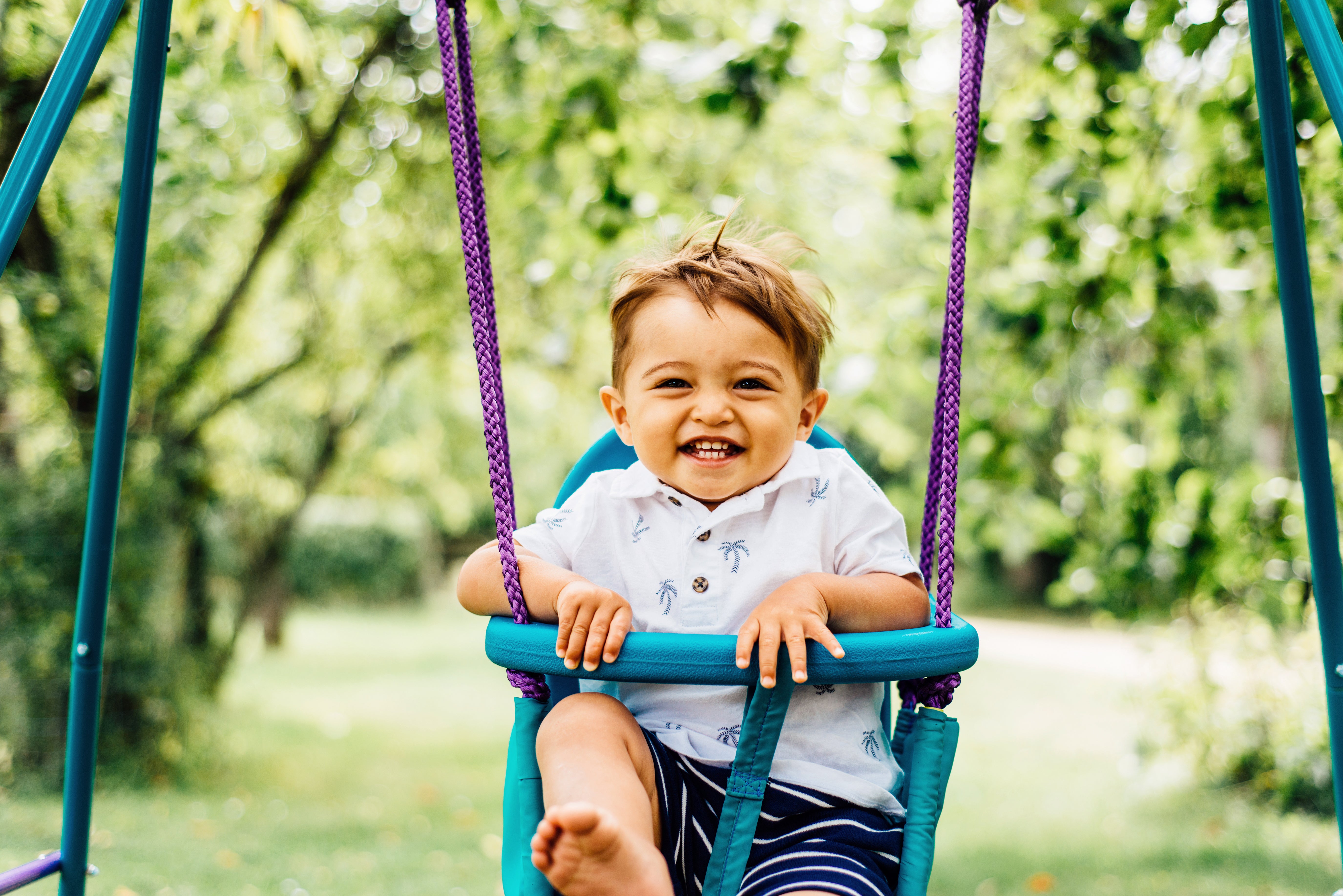 Metal 2-In-1 Swing Set