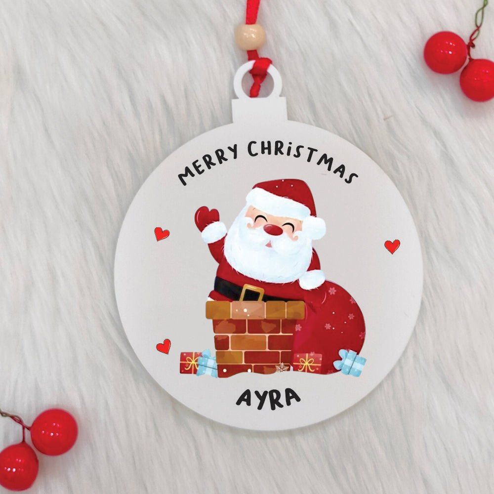 Santa In a Chimney Ornament