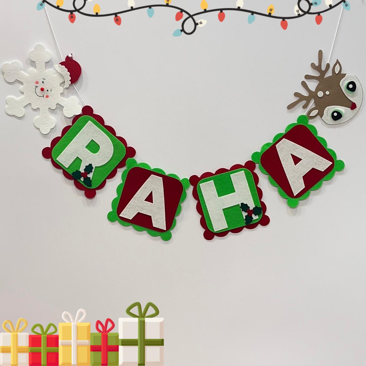 Snowflake Sprigs & Hooves Bunting