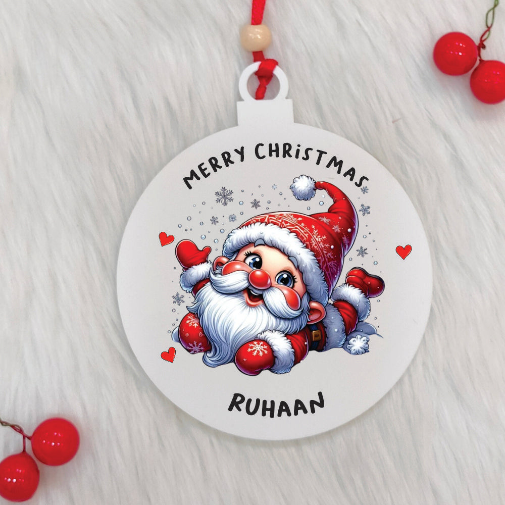 Shimmering Santa Ornament
