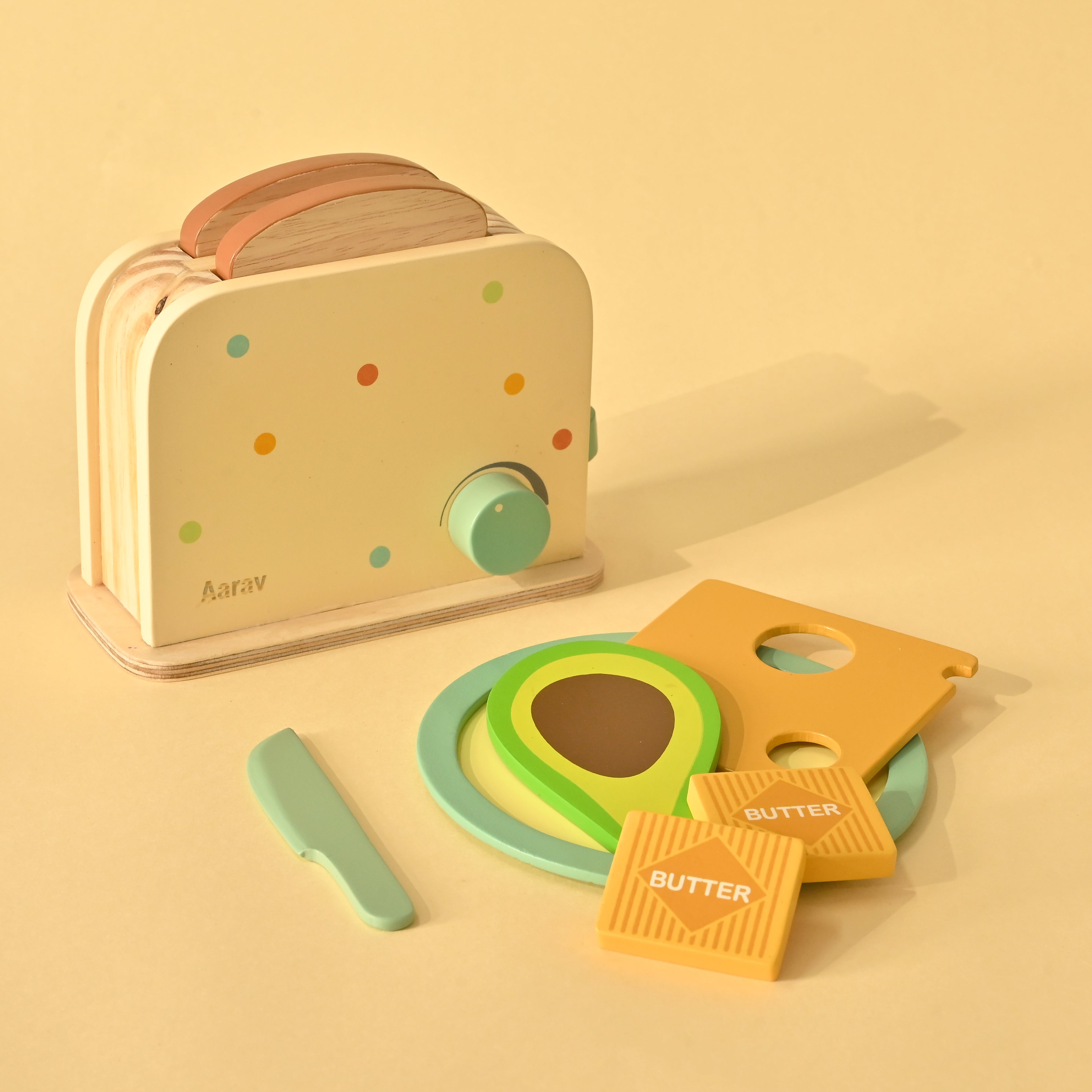 Roasty Toasty Wooden Toaster Kitchen Set Toddler