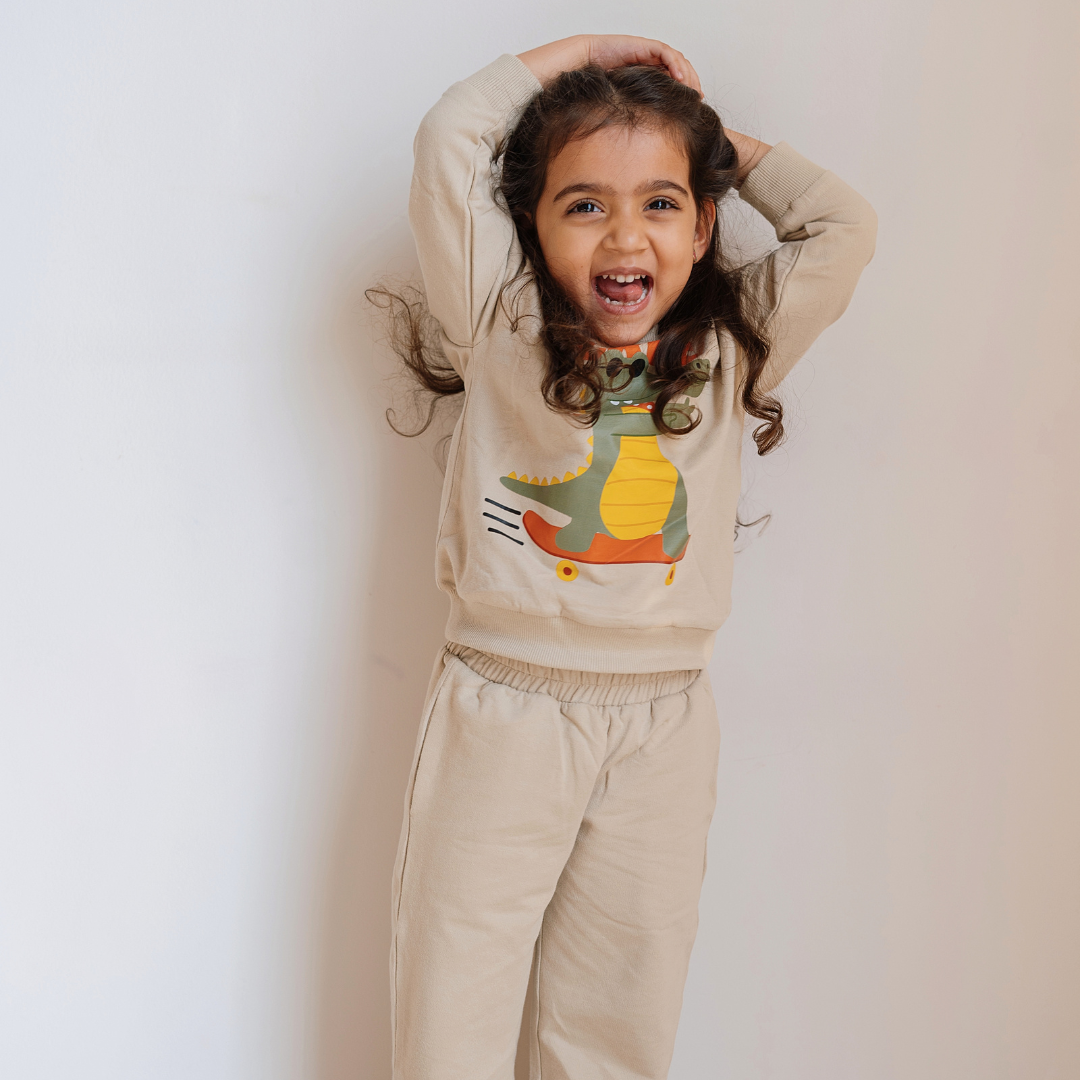 Cleo the Crocodile French Terry Tracksuit Set