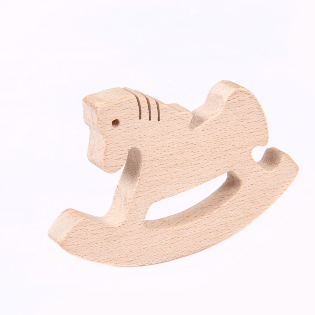 Wooden Horse Teether - Beech Wood
