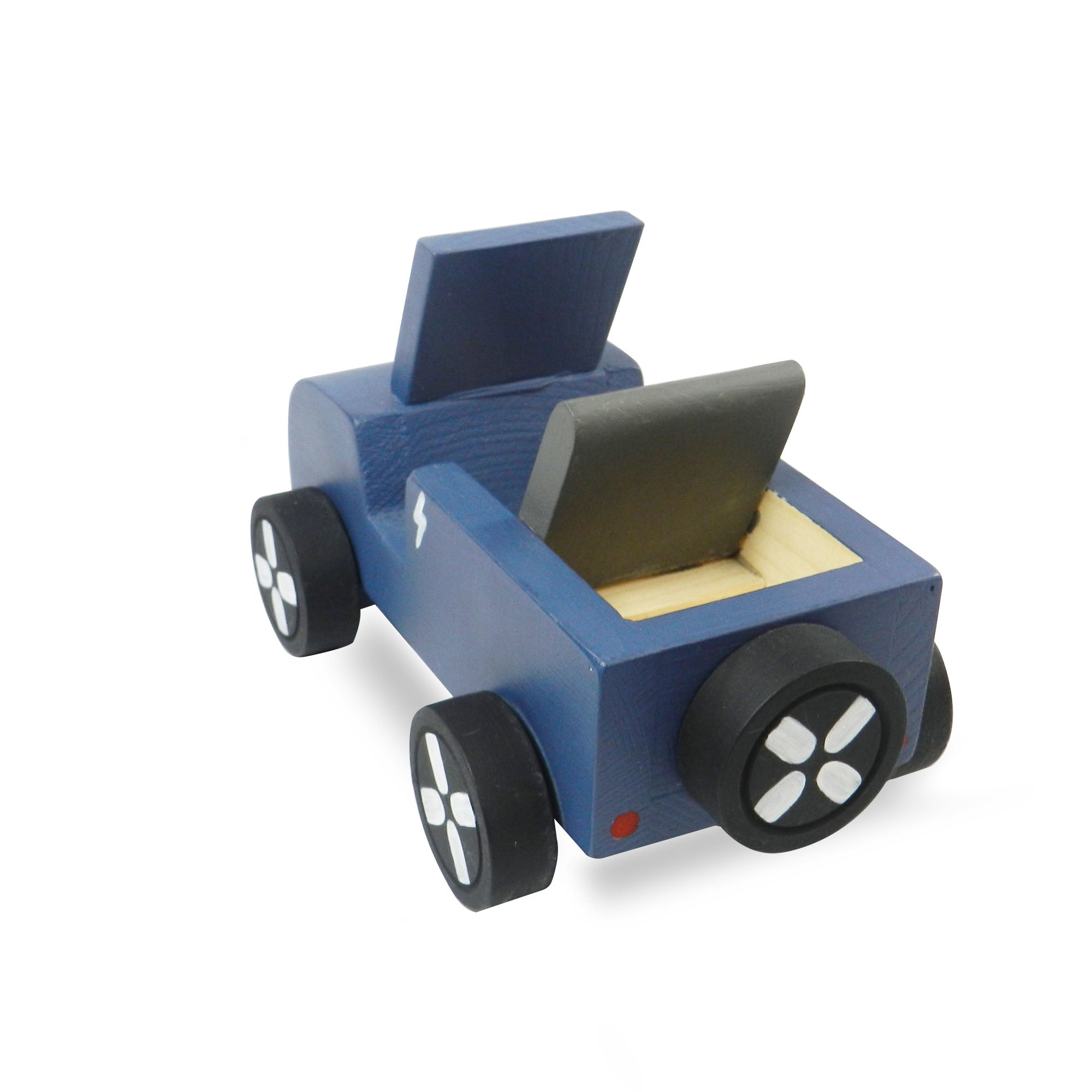 Wooden EV Jeep with Artificial wooden electirc charger
