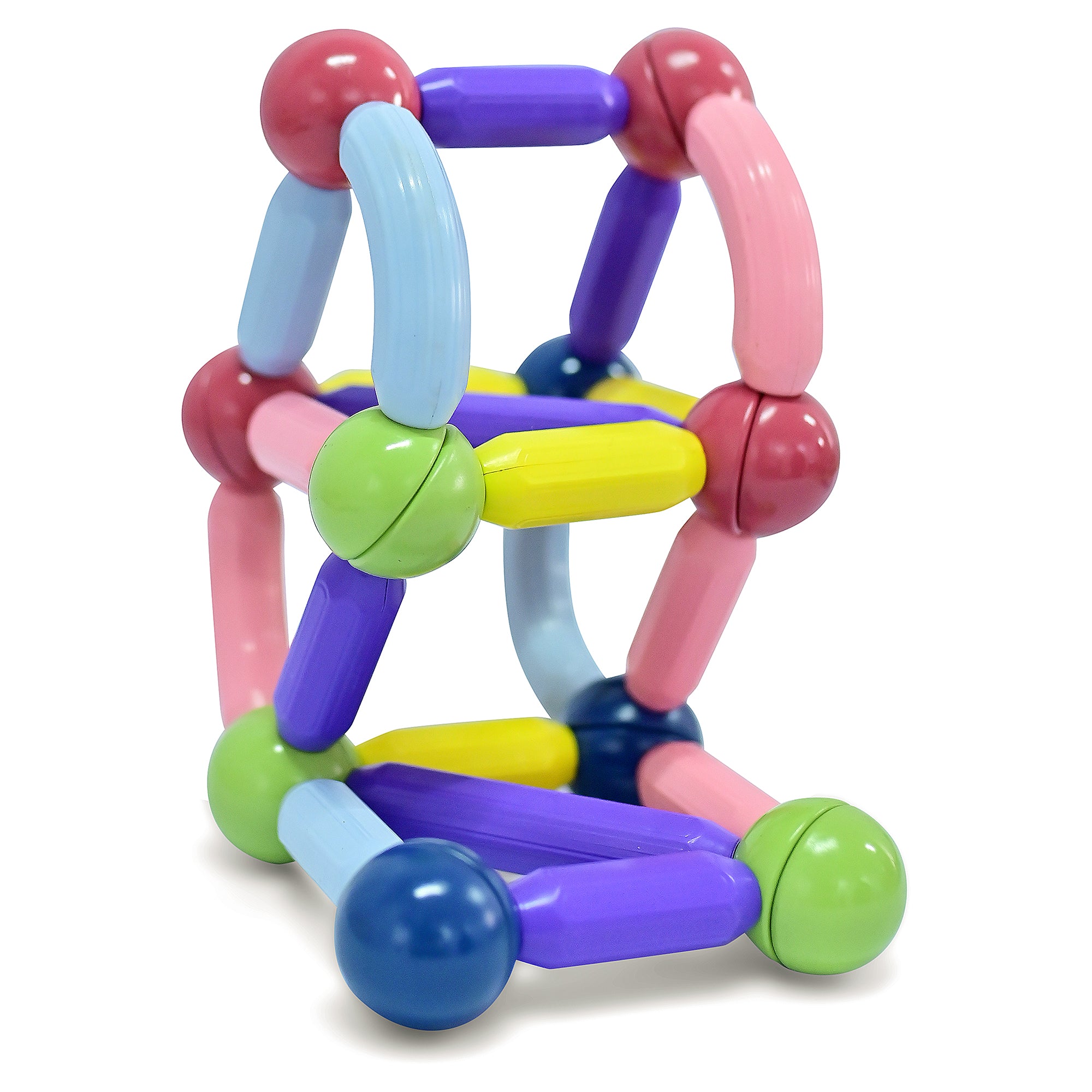 Magbox - Magnetic Toys | Set of 50 pcs | Magnetic Sticks & Balls Toy Set I Building Blocks I Children Educational Toy I Imagination and Creativity (1 Years +)