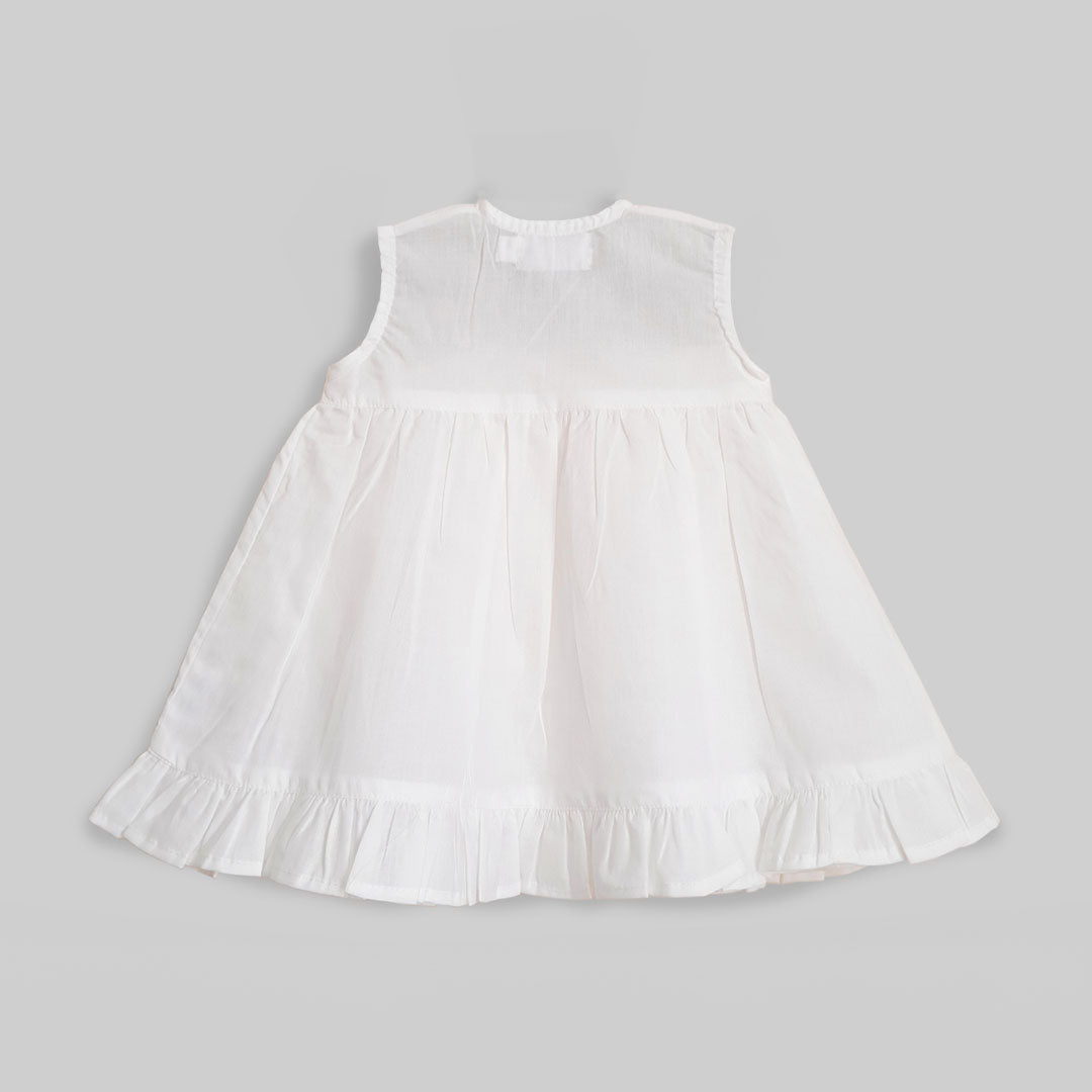 Solid Wrap Dress - White