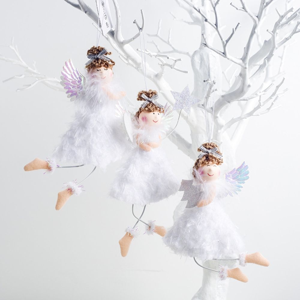 Winged Wonder Ornament- Flying Angels - Set of 3