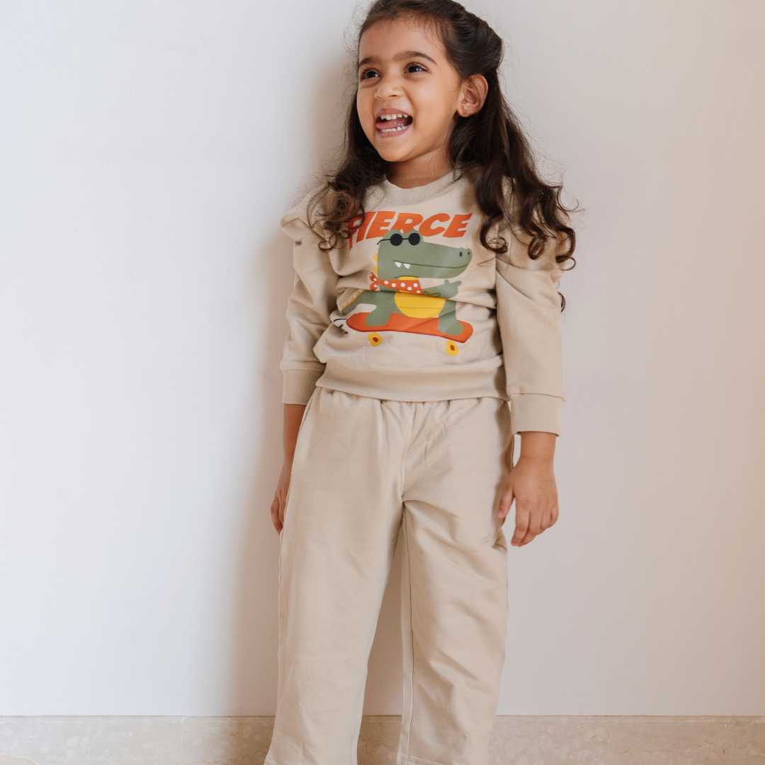 Cleo the Crocodile French Terry Tracksuit Set