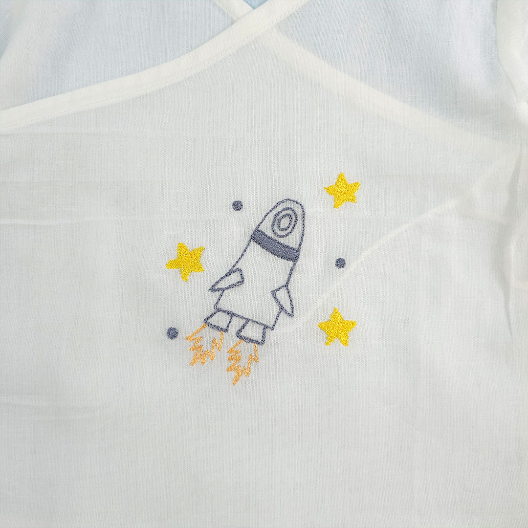 Rocket - Cotton Full Sleeve Embroidered Baby Jabla