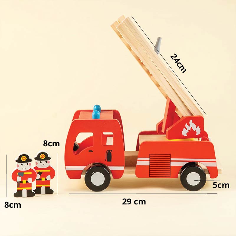 Wooden Marshall's Fire Truck | Vehicles Imagination Generation | For Children +12 Months | Red Firetruck