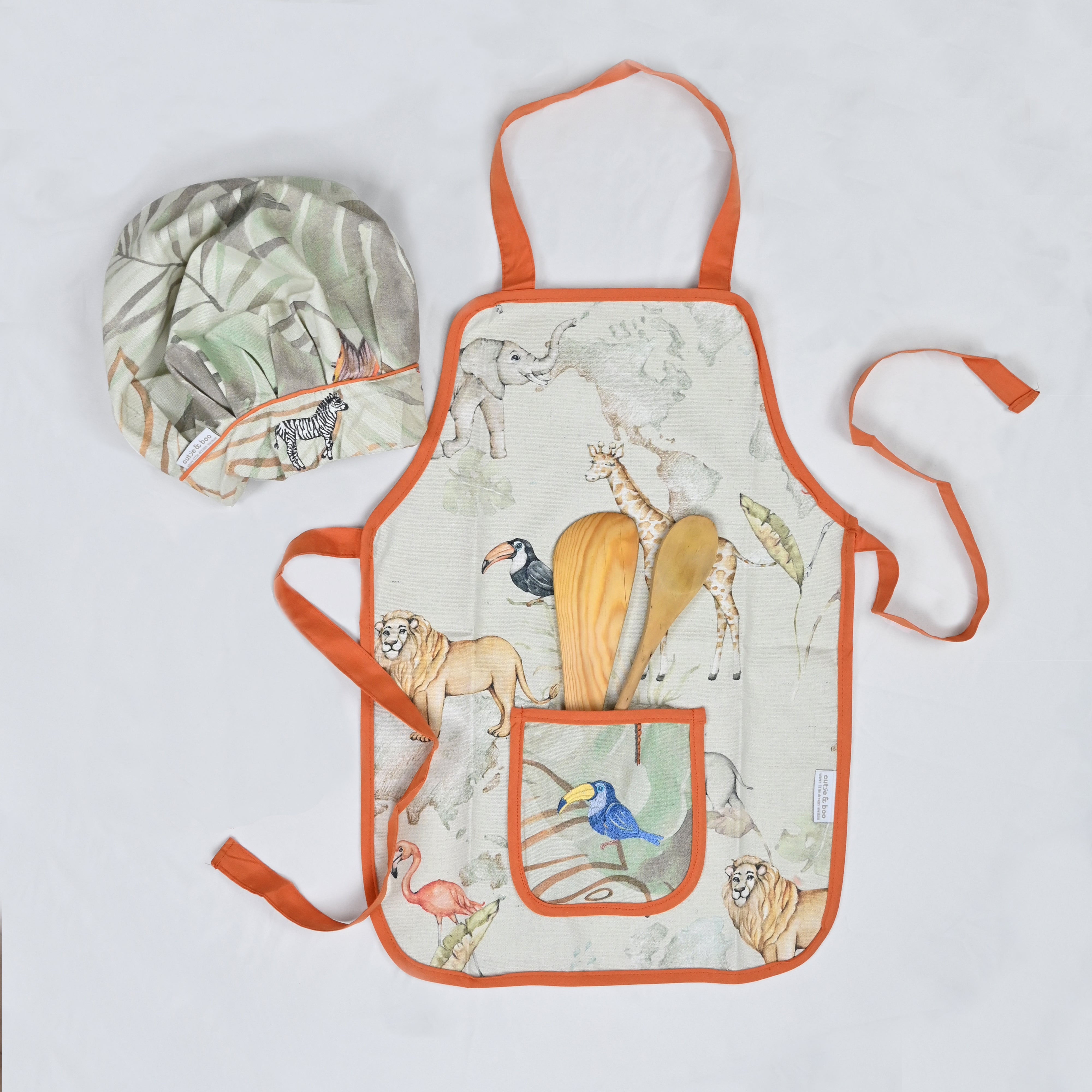 Baby It’s A Wild World Apron - Little Chef Trio Set