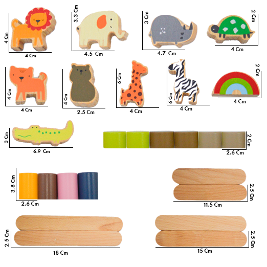 Wodden Zoo Tower | Balancing Activities Toy | Great Gift for Kids and Toddlers | Wooden animal stacking Toys