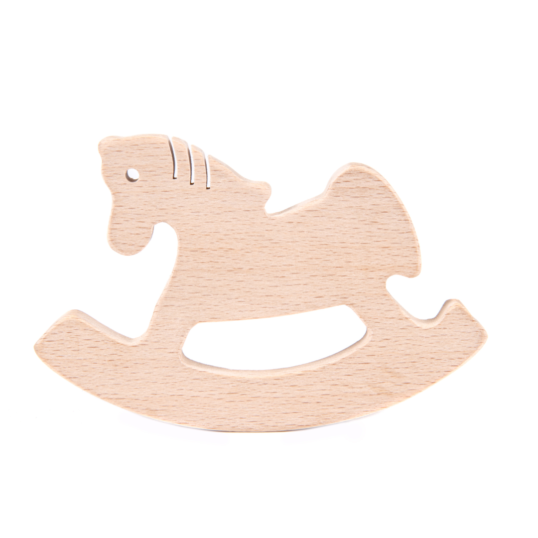 Wooden Horse Teether - Beech Wood