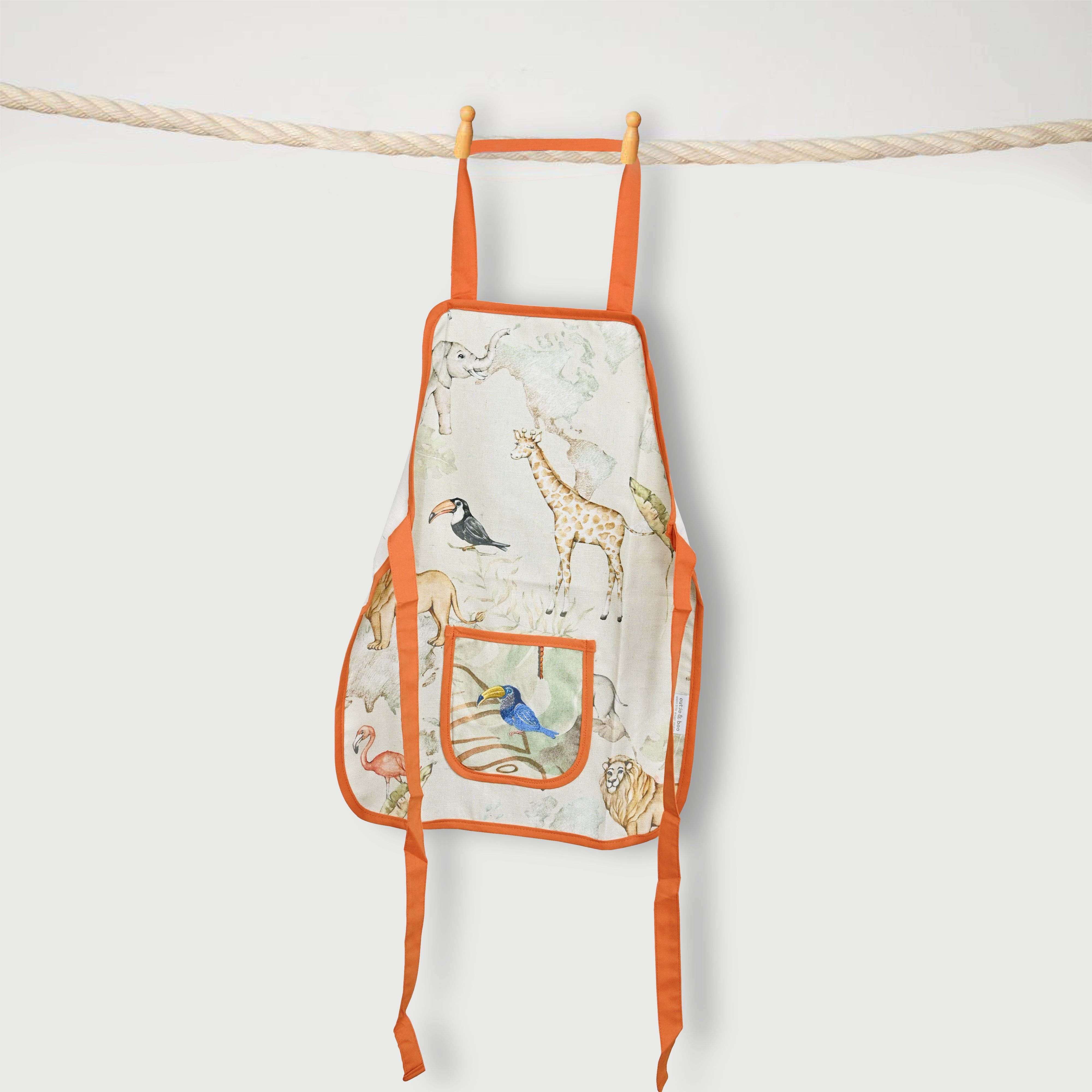 Baby Its A Wild World Apron - Little Chef Trio Set