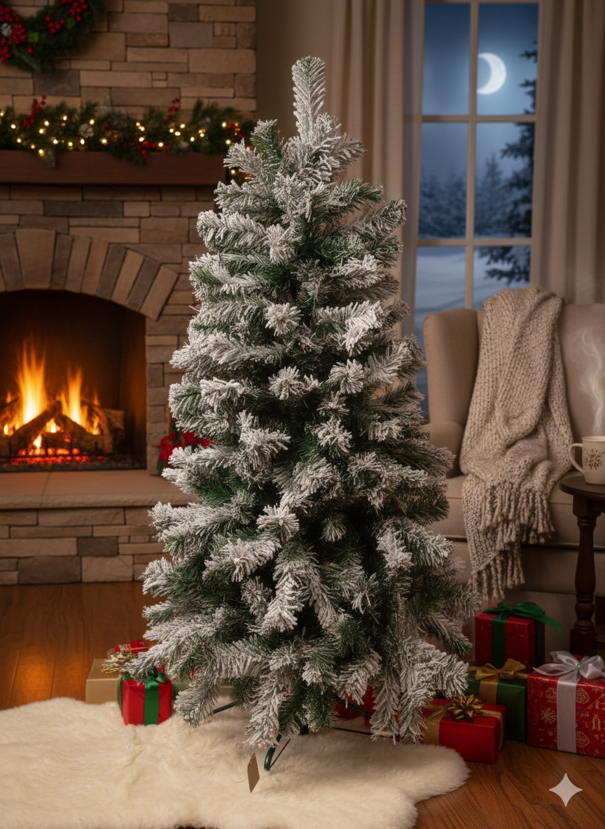 BIANCA Christmas tree with frosting – 4 feet