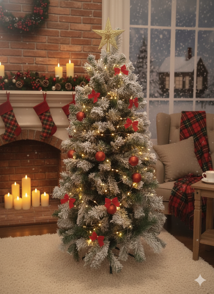 BIANCA Christmas tree with frosting – 4 feet