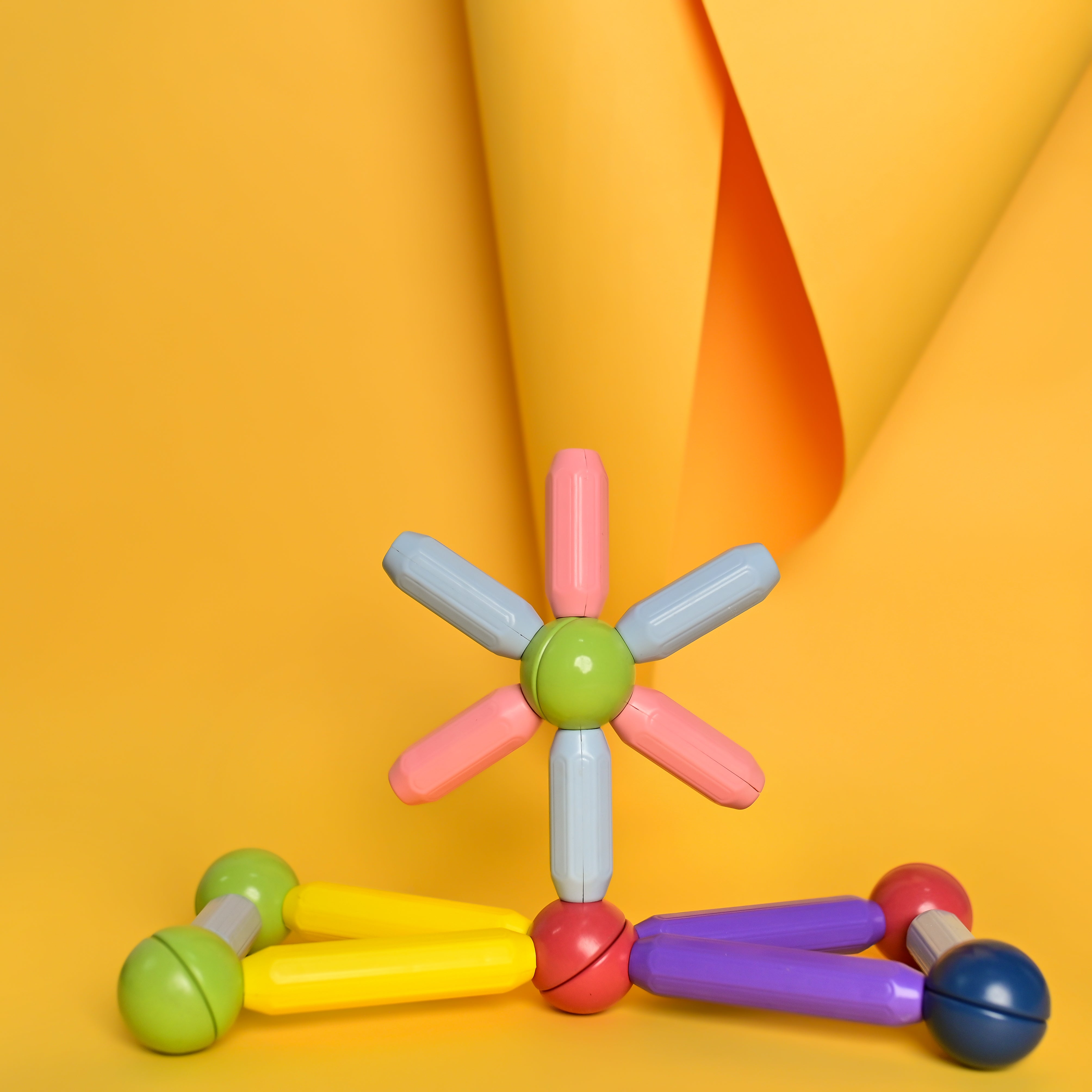 Magbox - Magnetic Toys | Set of 50 pcs | Magnetic Sticks & Balls Toy Set I Building Blocks I Children Educational Toy I Imagination and Creativity (1 Years +)