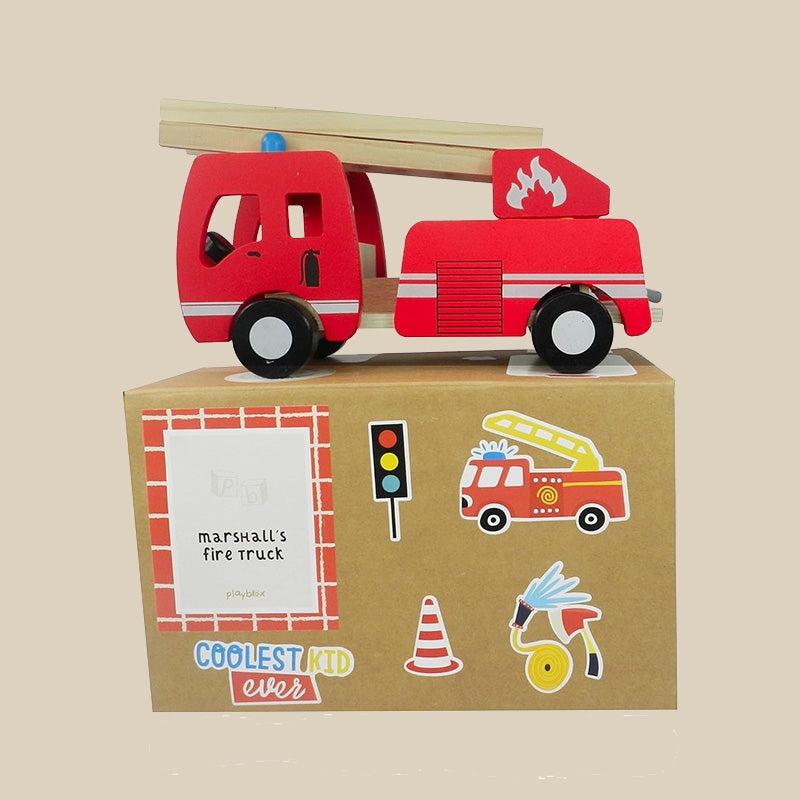 Wooden Marshall's Fire Truck | Vehicles Imagination Generation | For Children +12 Months | Red Firetruck
