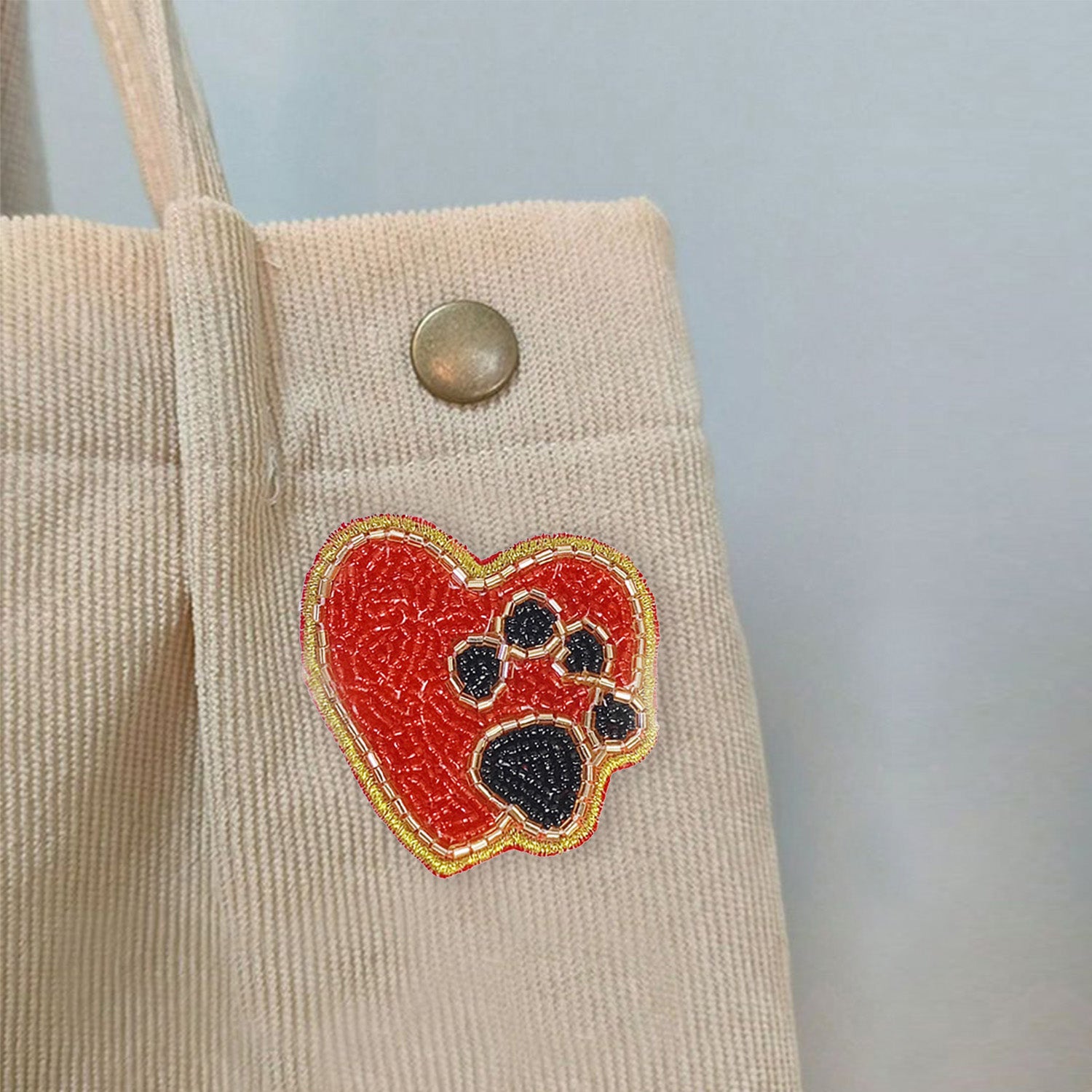 Hearts & Paws Beaded Pet Rakhi - Converts To Brooch