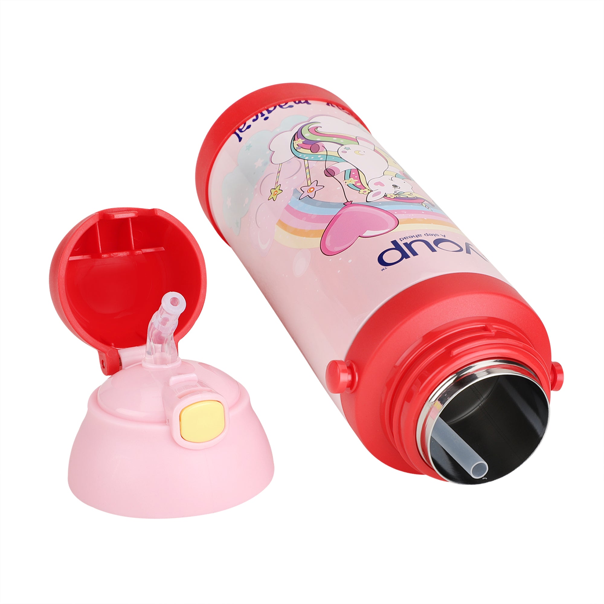 Stainless Steel Unicorn Theme Kids Insulated Sipper Bottle Winner - 500 Ml